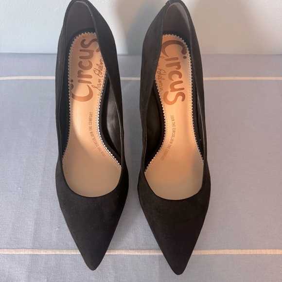 NWOT Circus by Sam Edelman Black Suede Size 8 Block Heels - Picture 3 of 7